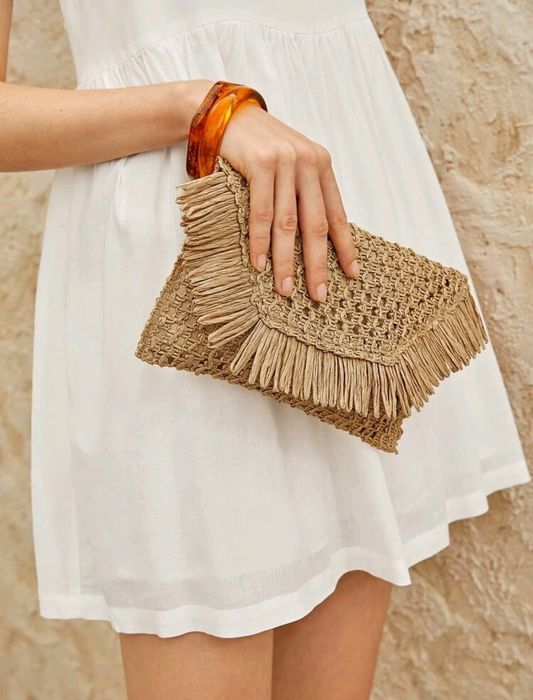 Mala de mão - Necessaire efeito palha •nova|embalada•