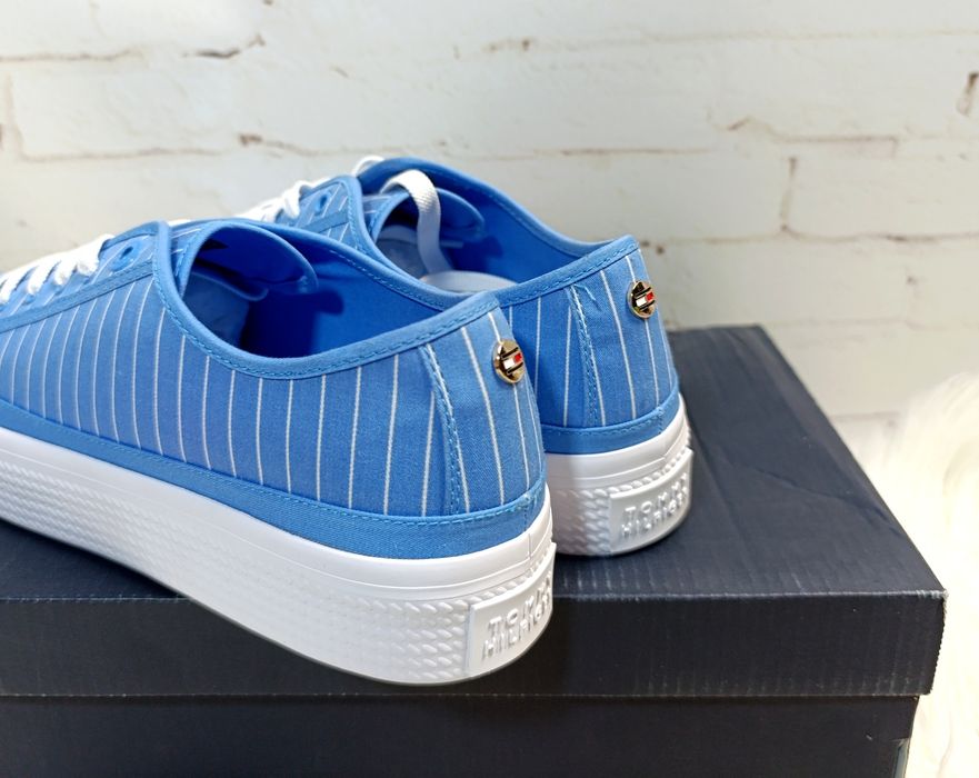 Tenisówki Tommy Hilfiger Essential Stripe Sneaker Damskie Hydrangea