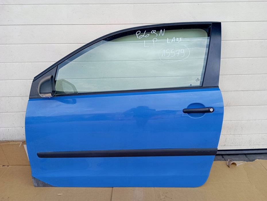 VW POLO 9N 3D DRZWI LEWE PRZÓD PRZEDNIE KOMPLETNE Z LUSTERKIEM EUROPA