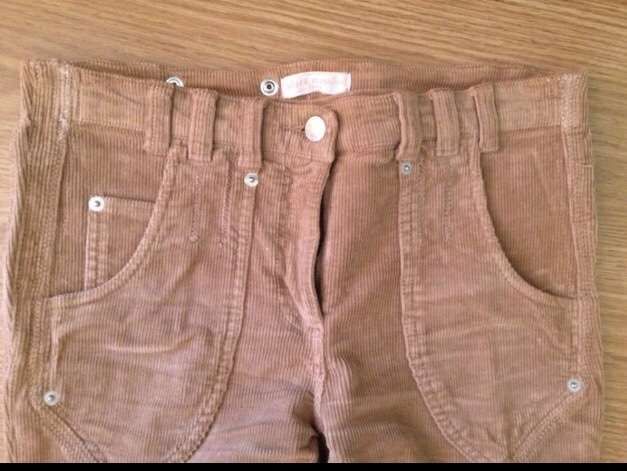 Calças cremes bombazina elástica