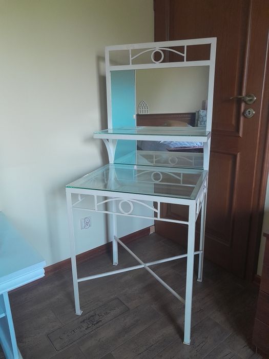 Toaletka Stolik Metal spawany Szkło