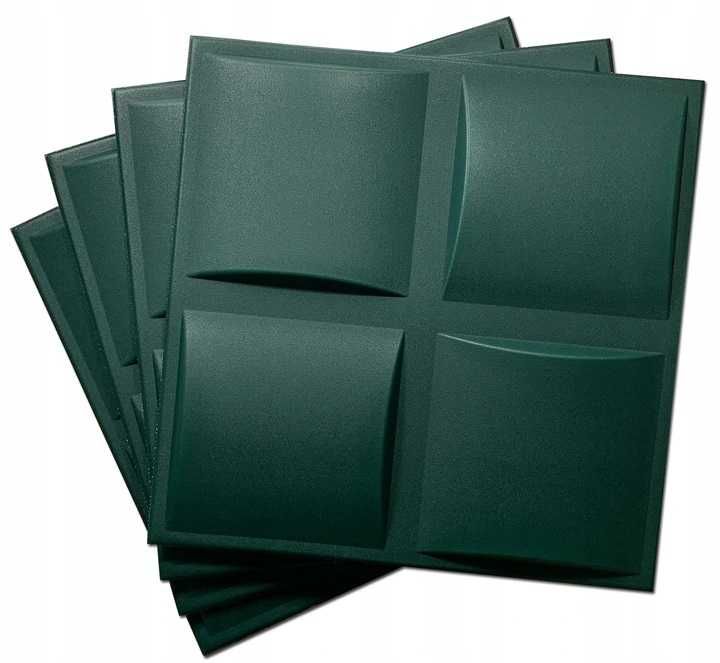 OKAZJA Panel Kaseton Sufitowy 3D Butelkowa Zieleń 4x NOWE 50m2