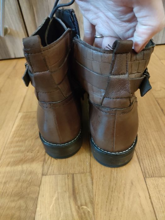 Botki kozaki damskie skórzane 38