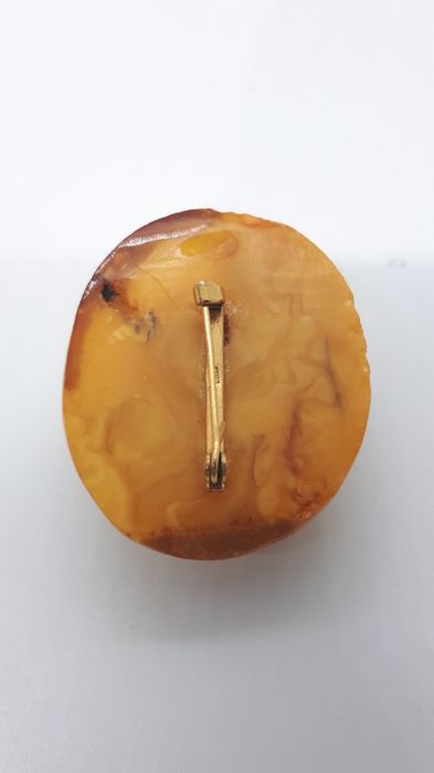 Брошь янтарь Калининград ЯК.