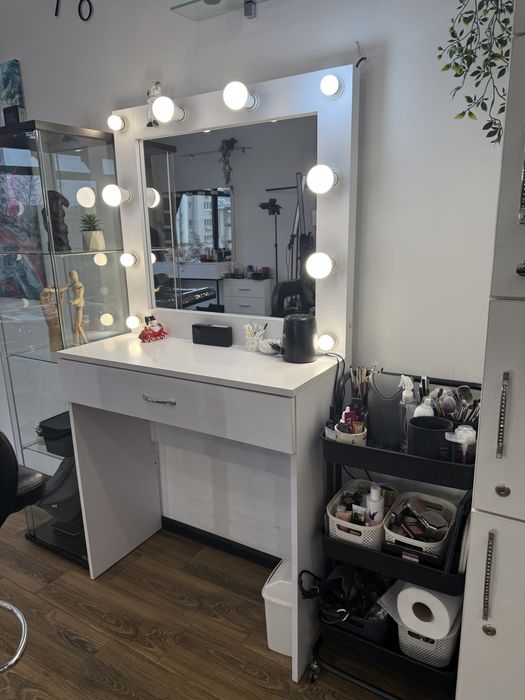 Зеркало гримерное  визажиста зеркало с лампами  3 шт