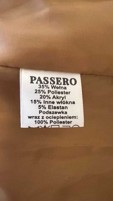 Płaszcz damski Passero, rozmiar 36