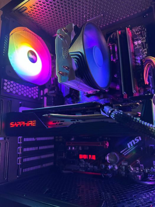 Игровой компьютер ryzen 5 16ddr4 240ssd 500hdd b450 MSI 5600xt