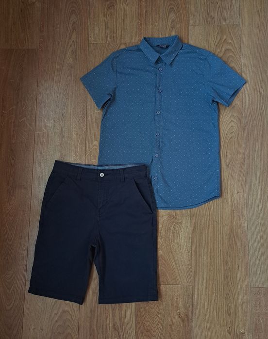 Тенниска поло рубашка и синие шорты для мальчика
