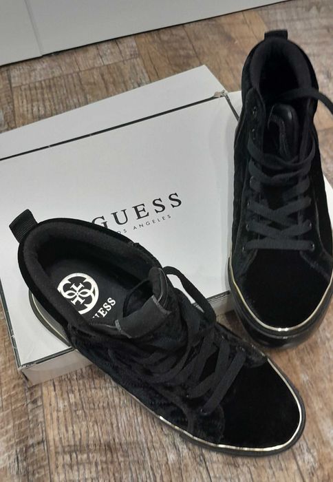 Кеди/ ботинки Guess р 36, чорні, стан нових