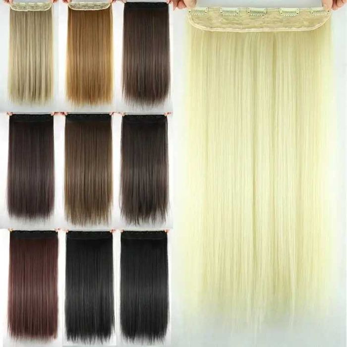 Треси на стрічці з шпильками 60 см 80 см Чорний Каштан Блонд