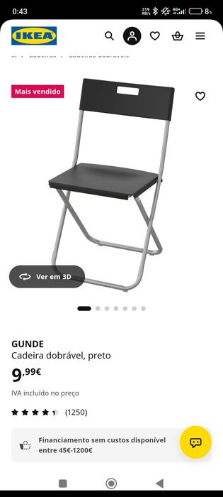 Cadeira desdobrável IKEA
