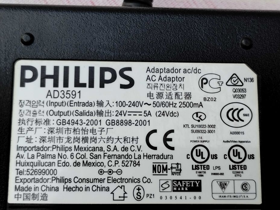Zasilacz "Philips" 24V i 5A