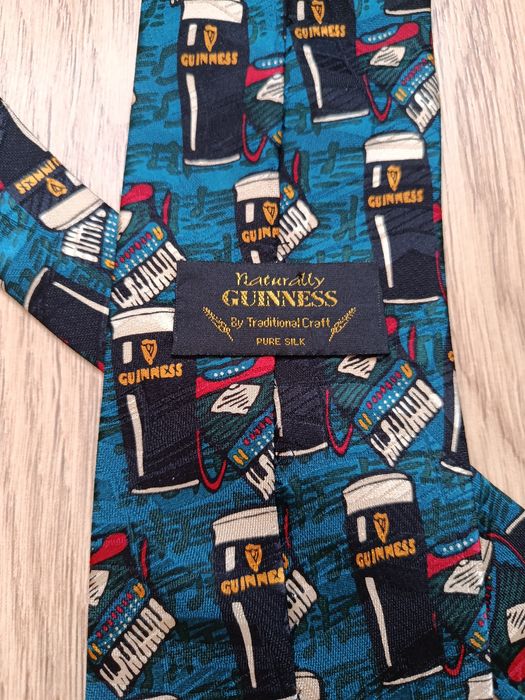 Чоловіча шовкова краватка в принт кухлів пива Guinness