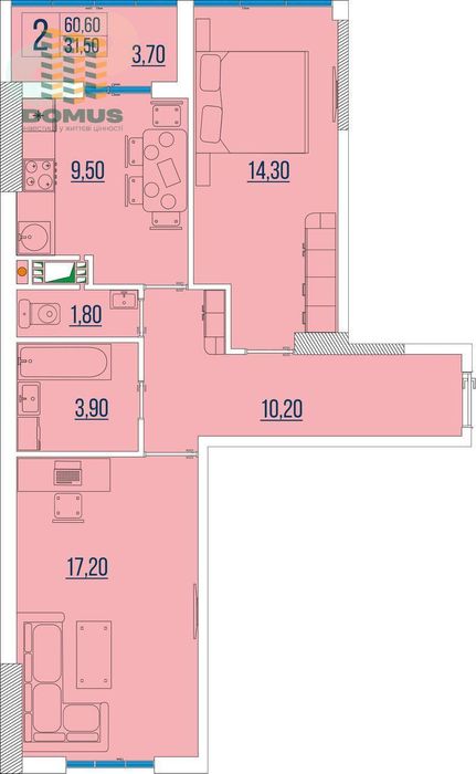 2 комн ул. Бугаевская ЖК «Бульвар Акаций». Улучшенная планировка!