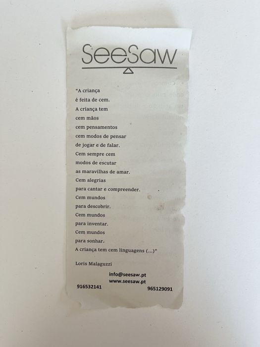 Baloiço para bebé/criança da SeeSaw