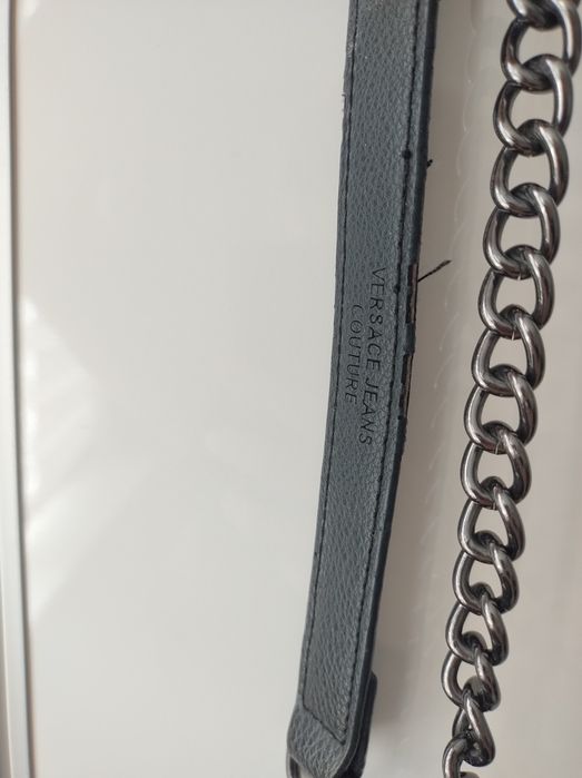 Versace Jeans Couture torebka mała czarna crossbody na łańcuszku