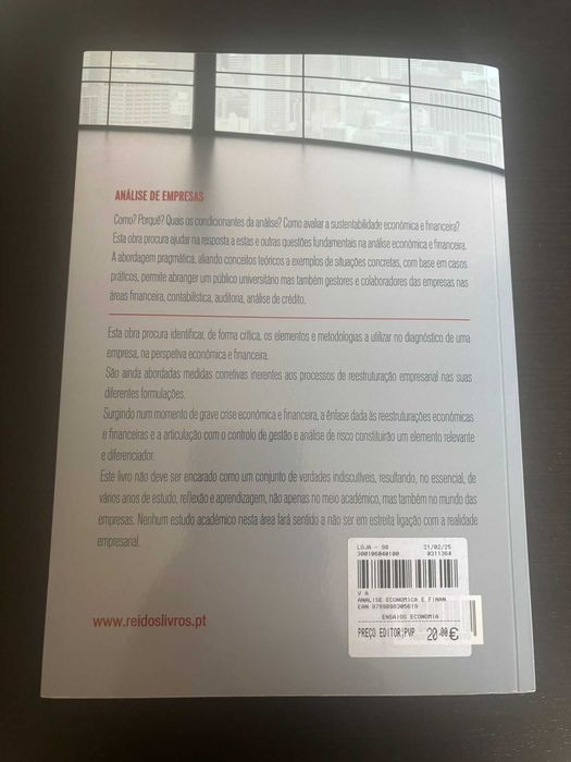 Livro Análise Económica e Financeira Aspetos Teóricos e Casos Práticos