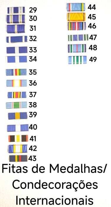 Fitas Medalhas Militares/GNR/PSP