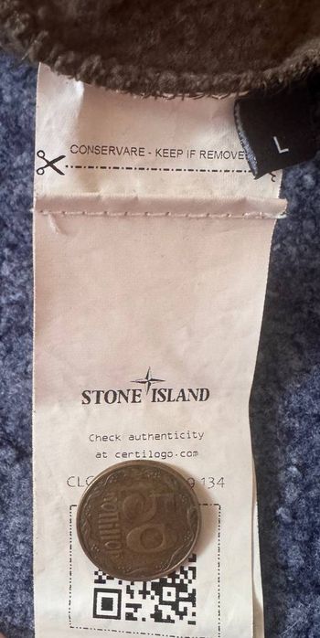Stone Island худі Off Dye темно-зелений L з QR-кодом