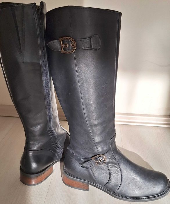 Kozaki skórzane ocieplane rozm.38