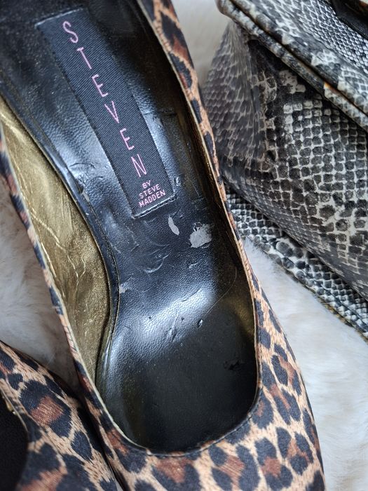 Steve Madden Steven czółenka peep toe panterka r. 38