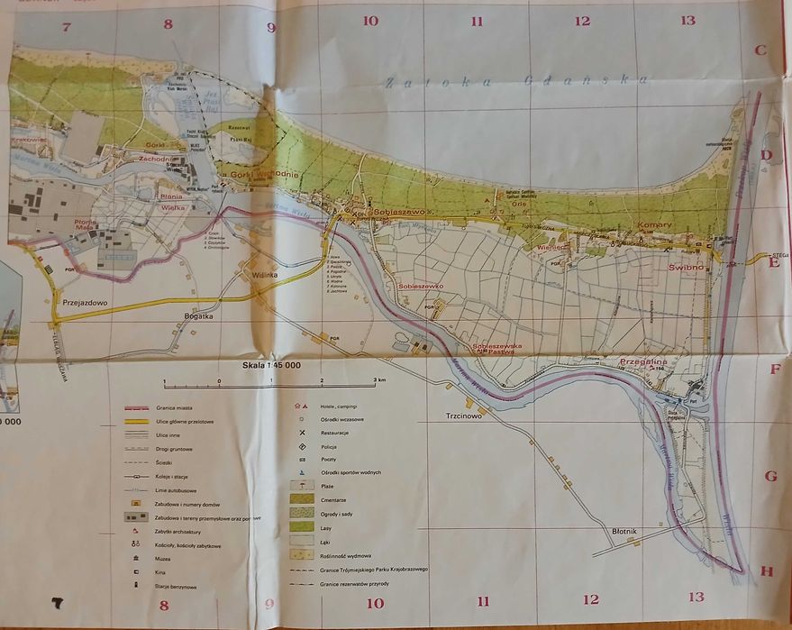 Gdańsk plan miasta 1:15.000 z roku 1995