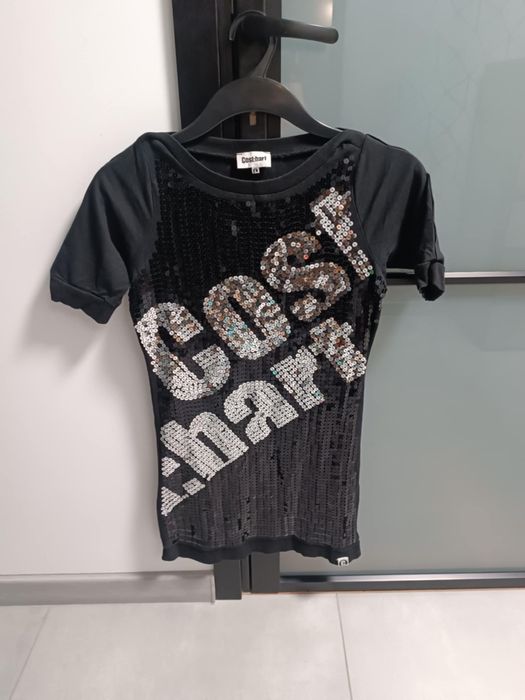 Błyszcząca cekinowa bluzka t-shirt cost-bart nowa 36-38 s-m