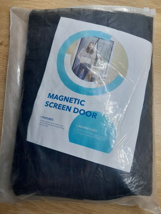 Moskitiera zasłona magnetyczna na drzwi 100x220cm czarna