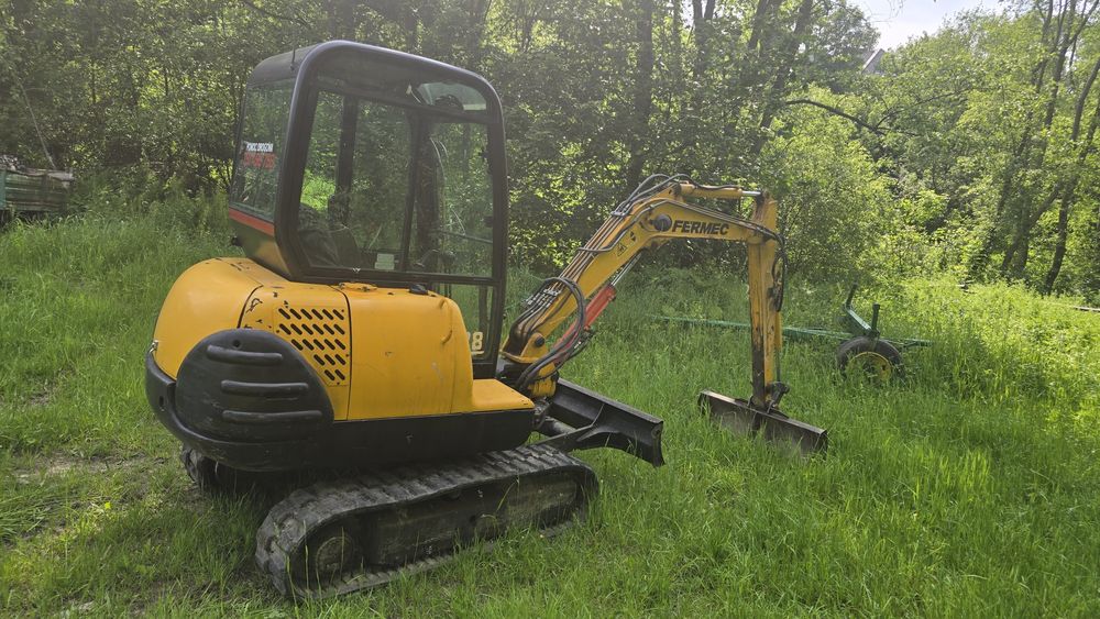 Minikoparka fermec 128 jcb silnik Perkins 4łyżki Jabłonka • OLX.pl