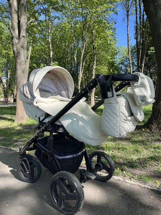 Універсальна коляска 2 в 1 Baby Pram (Екошкіра) — М'яка амортизація
