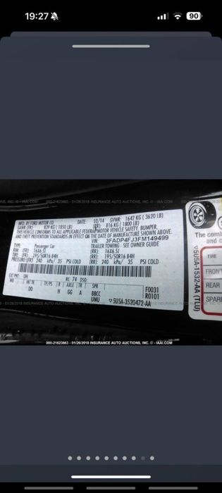 Ford Fiesta 2015 VIN 3FADP4FJ3FM149499 фото оголошення 18 з 19