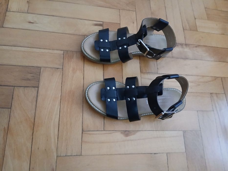 Sandały damskie czarne  38 Leather  Upper