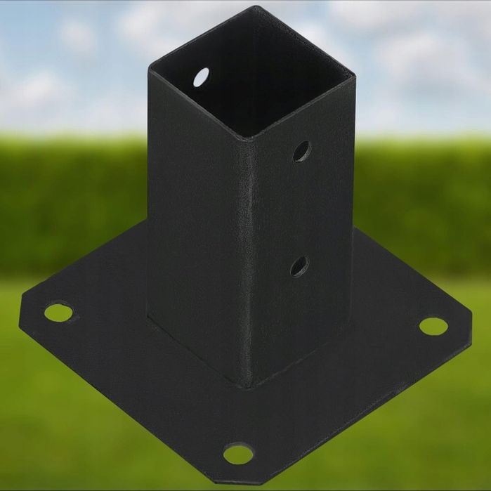 Podstawa Słupa Drewnianego Przykręcana Do Betonu Stal Czarna 51x51 mm