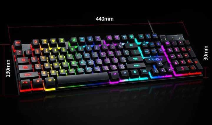 WODOODPORNA Klawiatura dla graczy GAMINGOWA mechaniczna podświetlana