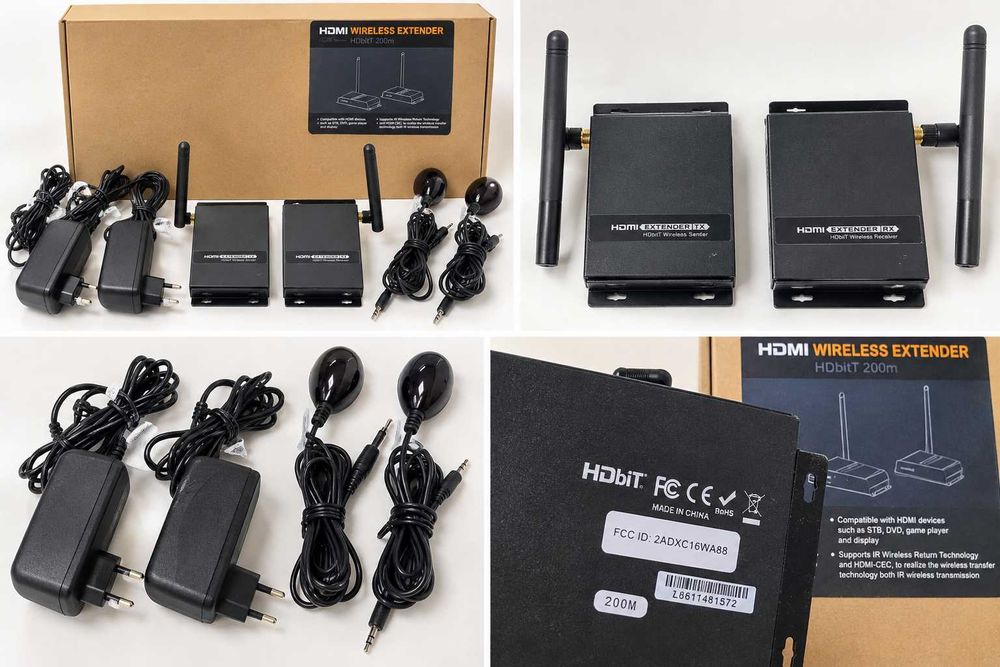 HDMI Wireless Extender HDbitT 200m Full HD TX RX + IR