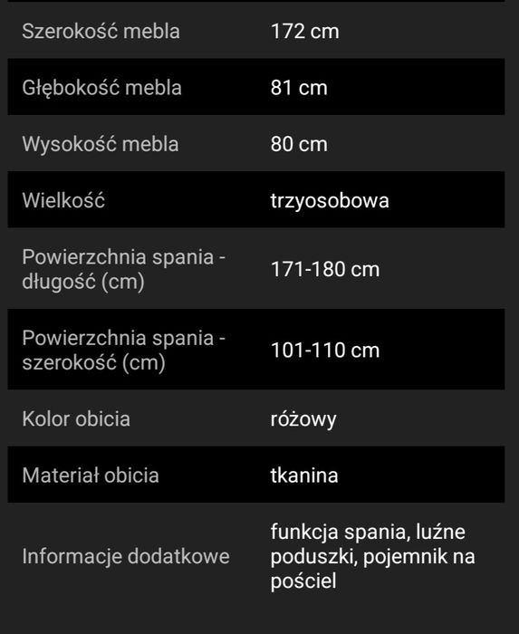 Wersalka dziecięca/ sofa dziecięca