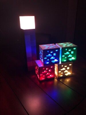 Lampa Minecraft Torch LED – dekoracyjna pochodnia na ścianę/stół