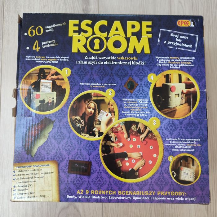 Gra elektroniczna Escape Room Epee 4 poziomy trudności