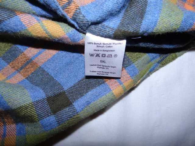 Duża Koszula Flaneowa - Dressmann Flannel 5XL