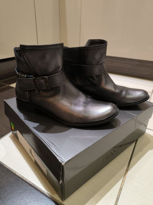 Buty botki kozaczki Ravini, pełna skóra, r 38