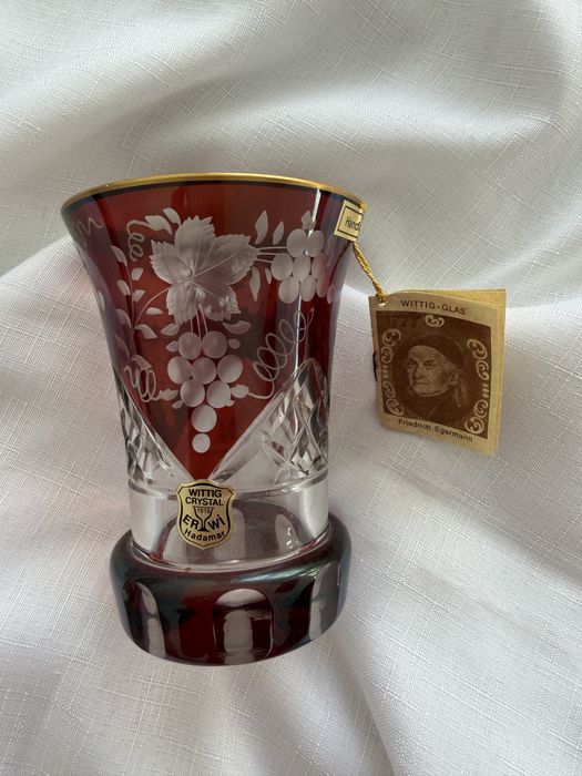 Jarra de Cristal Boémia Wittig Crystal "Ruby Red"