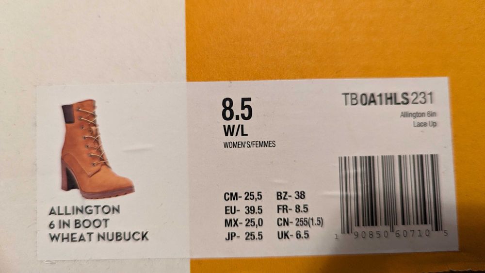 Timberland lace up allington 6 IN boot wheat nubuck & maintenance kit