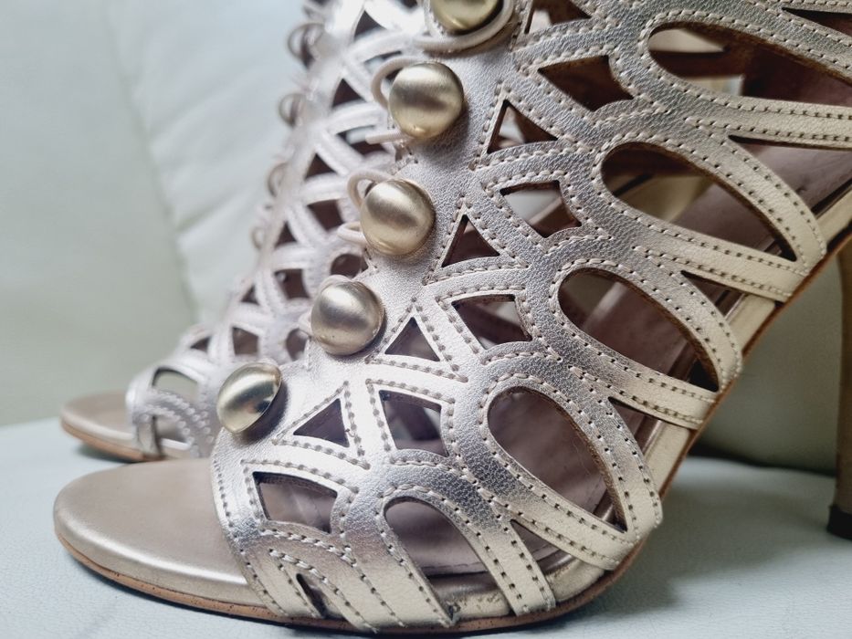 Sandały Guess Perlina metaliczne złote 35-36 sylwester andrzejki