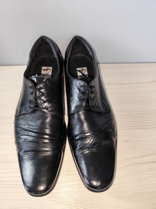 Eleganckie skórzane mokasyny męskie 42