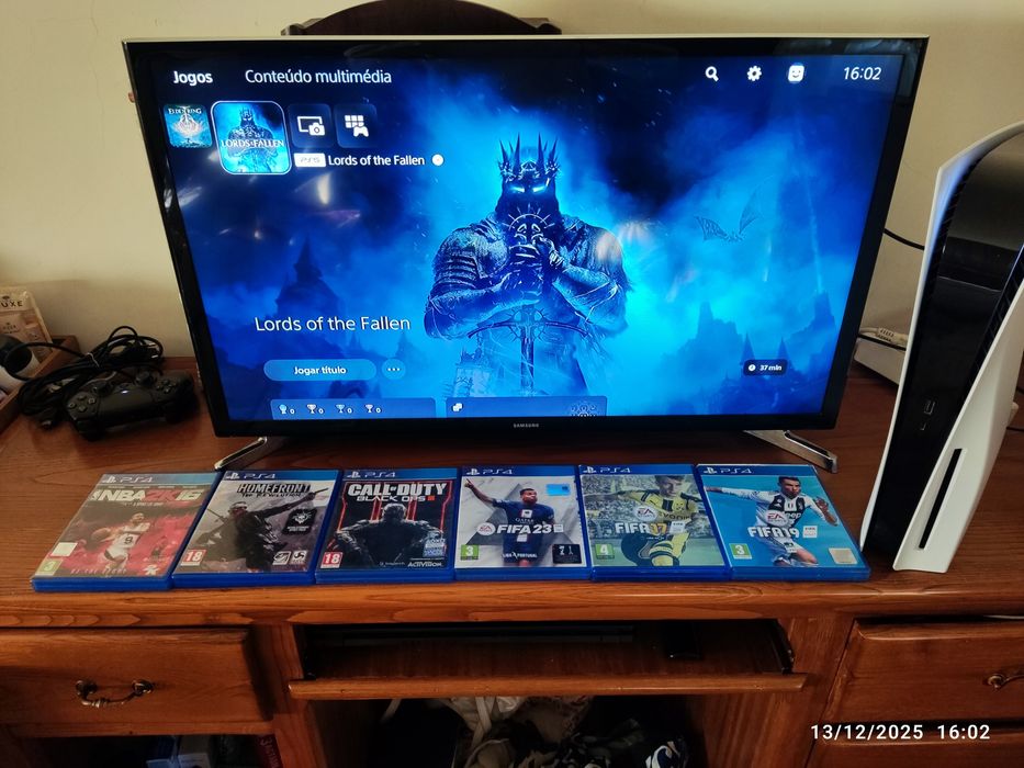 Playstation 5 com comando mais jogos