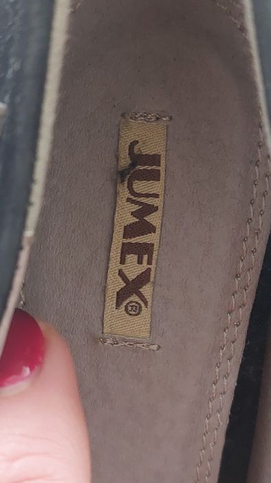 Czółenka na grubym obcasie czarne 39