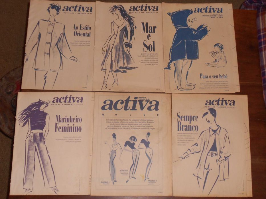 Diversos moldes roupa vintage costura modista Activa - 12 diferentes