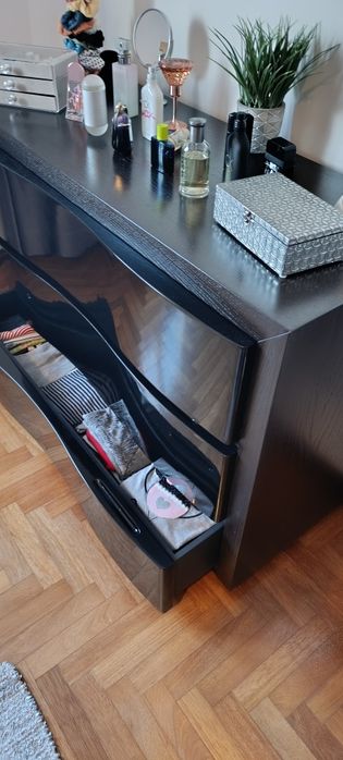 Mobília de quarto design completa de cor wengue carvalho