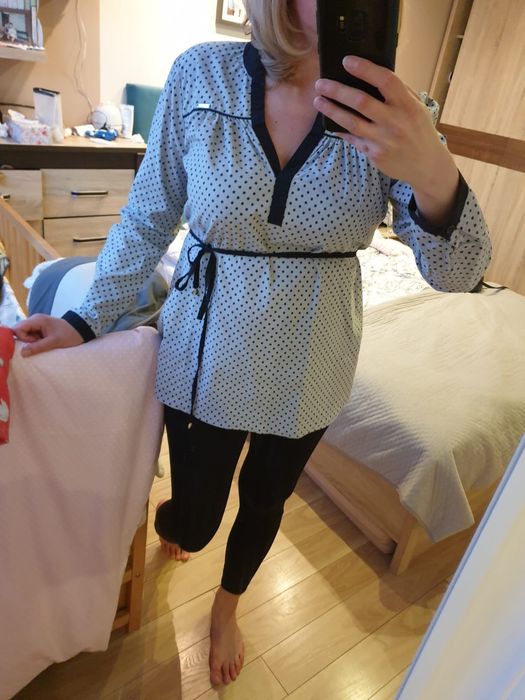 Śliczna szara koszula w kropeczki L Happymum