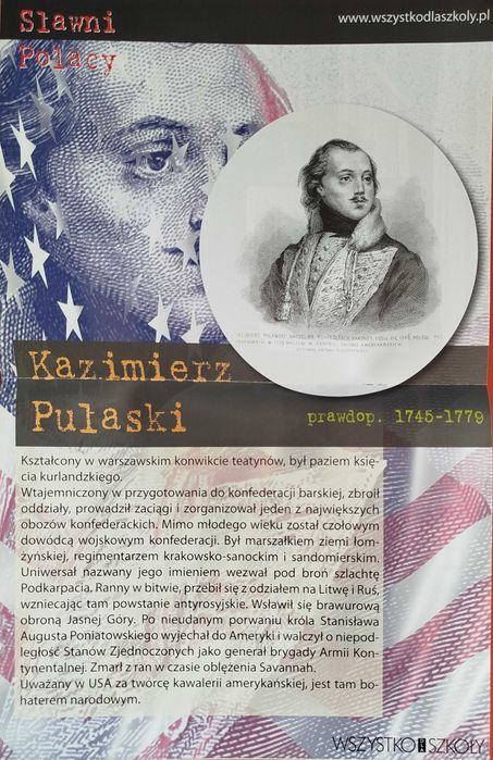 Wszystko dla szkoły, nr 11/2009, listopad 2009, Kazimierz Pułaski